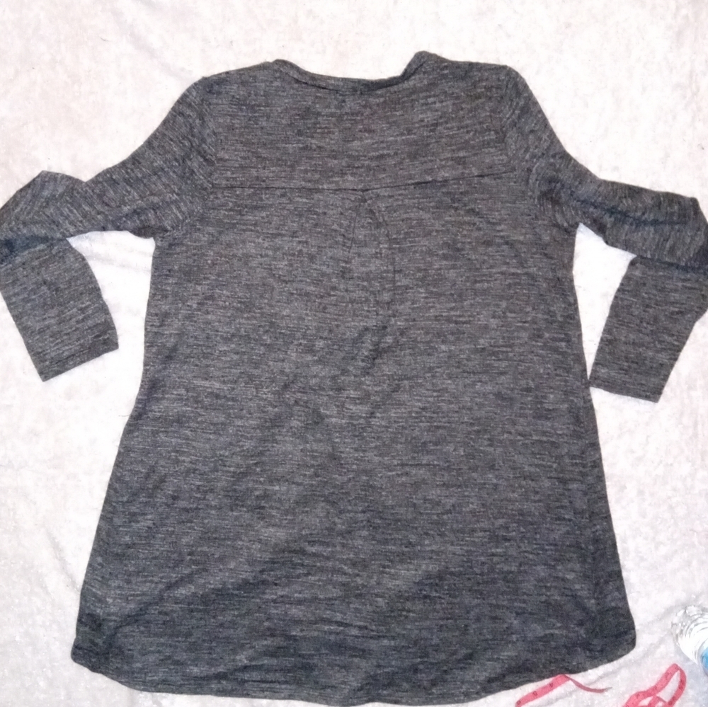 Egy California Heather Gray Faux Wrap Tunic size XL - Picture 4 of 5
